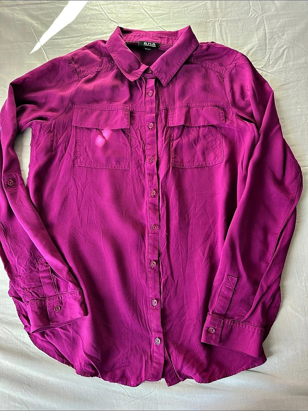a.n.a Button Down Shirt in Pink Size Medium